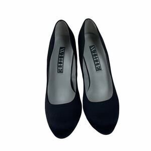 White by Vera Wang Satin Pumps VW370068 Black 6M